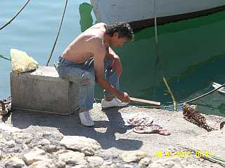 Tintenfische weichklopfen